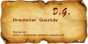 Drechsler Gusztáv névjegykártya